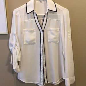 Express, white button down portofino long sleeve